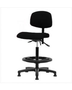 Neta ECOM Fabric High Bench Height Chair - Nylon Base Black Foot