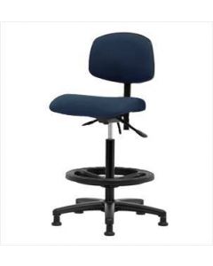 Neta ECOM Fabric High Bench Height Chair - Nylon Base Black Foot