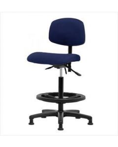 Neta ECOM Fabric High Bench Height Chair - Nylon Base Black Foot