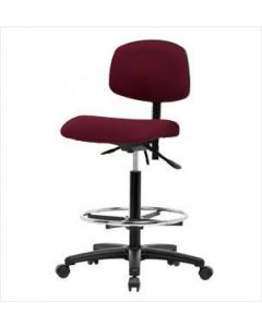 Neta ECOM Fabric High Bench Height Chair - Nylon Base Chrome Foot