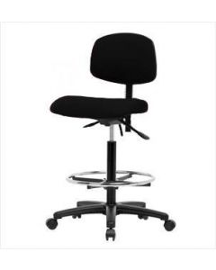 Neta ECOM Fabric High Bench Height Chair - Nylon Base Chrome Foot