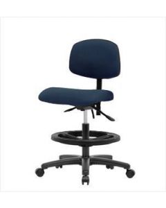 Neta ECOM Fabric Medium Bench Height Chair - Nylon Base Black Foot