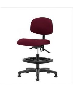 Neta ECOM Fabric Medium Bench Height Chair - Nylon Base Black Foot