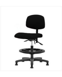 Neta ECOM Fabric Medium Bench Height Chair - Nylon Base Black Foot