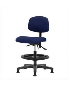 Neta ECOM Fabric Medium Bench Height Chair - Nylon Base Black Foot
