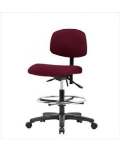 Neta ECOM Fabric Medium Bench Height Chair - Nylon Base Chrome Foot