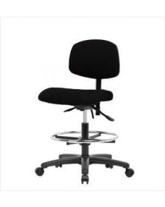 Neta ECOM Fabric Medium Bench Height Chair - Nylon Base Chrome Foot