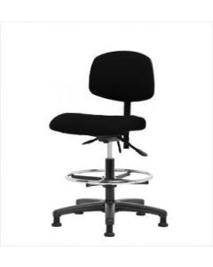 Neta ECOM Fabric Medium Bench Height Chair - Nylon Base Chrome Foot