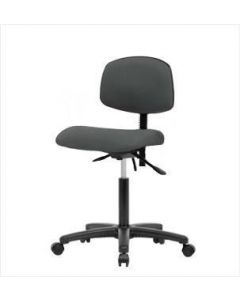 Neta ECOM Fabric Medium Bench Height Chair - Nylon Base Casters Grey