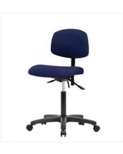 Neta ECOM Fabric Medium Bench Height Chair - Nylon Base Casters Navy