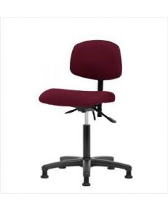Neta ECOM Fabric Medium Bench Height Chair - Nylon Base Glides Burgundy