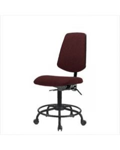 Neta ECOM Fabric Desk Height Chair - Medium Back Round Tube Base