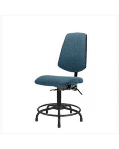 Neta ECOM Fabric Desk Height Chair - Medium Back Round Tube Base