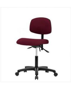 Neta ECOM Fabric Desk Height Chair - Nylon Base Tilt, Casters Burgundy