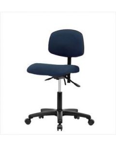 Neta ECOM Fabric Desk Height Chair - Nylon Base Tilt, Casters Blue