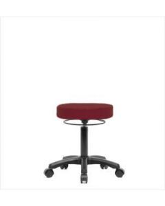 Neta ECOM Vinyl Desk Height Mini Stool - Nylon Base, Casters, Burgundy