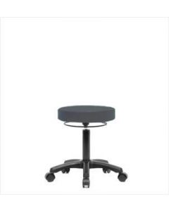Neta ECOM Vinyl Desk Height Mini Stool - Nylon Base, Casters, Charcoal