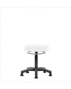 Neta ECOM Vinyl Desk Height Mini Stool - Nylon Base, Glides, Adobe