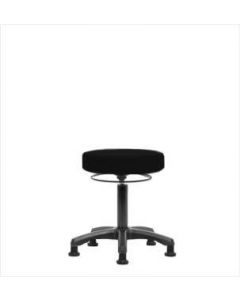 Neta ECOM Vinyl Desk Height Mini Stool - Nylon Base, Glides, Black