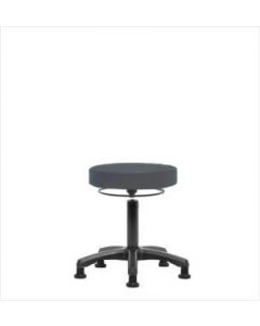 Neta ECOM Vinyl Desk Height Mini Stool - Nylon Base, Glides, Charcoal