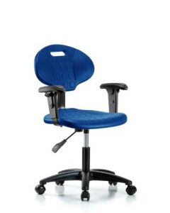 Neta ECOM Core Industrial Blue Polyurethane Desk Height Chair