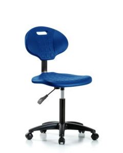 Neta ECOM Core Industrial Blue Polyurethane Medium Bench Height Chair
