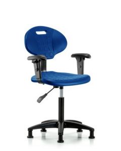 Neta ECOM Core Industrial Blue Polyurethane Medium Bench Height Chair