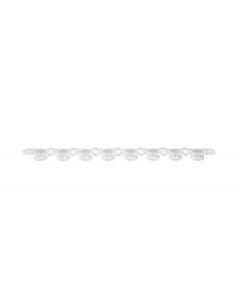 Corning Axygen PCR 1 x 8 Strip Flat Caps, Fit 0.2mL PCR Tube Strips, Ultra-Clear, 1250/CS
