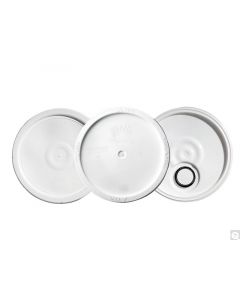 Qorpak White Hdpe Ez Tear Lid For 3.5 5 6 Gallon Pails