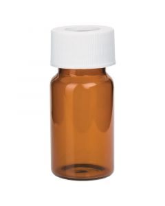 Restek Precleaned Volatile Organic Analyte (VOA) Sampling Vials, 20 mL, 24-400 Screw-Thread Open Top with 0.125" PTFE/Silcone Septa, Amber, 72-pk.
