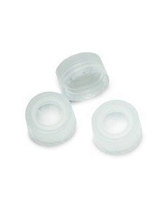 Restek 2.0 mL, 9 mm Solid-Top Polyethylene Caps, Screw-Thread, 10 mil thick membrane, Clear, 1000-pk.