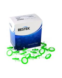 Restek 25 mm Syringe Filter, 0.22 µm, PES, Green, 100-pk.