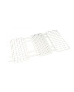 Restek Q-sep Tube Rack for 15 mL Centrifuge Tube, Holds 60, Polypropylene, White