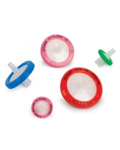 Restek 25 mm Syringe Filter, 0.45 µm, Cellulose Acetate, Red, Luer-Lock, 100-pk.