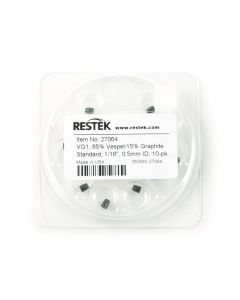 Restek Ferrules, Capillary, Vespel/Graphite, Standard for 1/16" Compression-Type Fittings, VG1, 85% Vespel/15% Graphite, 1/16" x 0.5 mm ID, 10-pk.