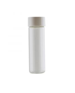 RPI Low Background Borosilicate Glass Vials, 8ml Capacity, Poly Lined Plastic Screw Caps, White, 1000 Per Case