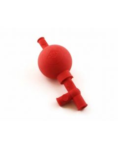 RPI Safety Pipette Filler, Natural Rubber, Red