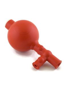 RPI Flip Safety Pipette Filler, Natural Rubber, Red