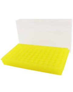 RPI Flipper Micro-Tube Racks, 96 Capacity, Yellow, 5 Per Case
