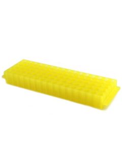 RPI Micro-Tube Rack, 80 Tube Capacity, Standard Yellow Color, 5 Per Case