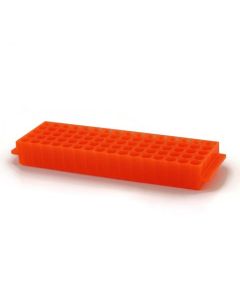 RPI Micro-Tube Rack, 80 Tube Capacity, Fluorescent Orange Color, 5 Per Case
