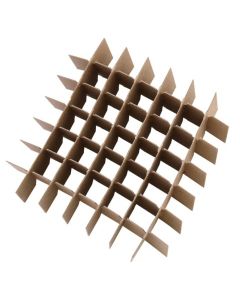 RPI Cell Divider For Tube Storage Boxes, Cardboard, 7 X 7 Array, 16mm Opening, 49 Tube Capacity