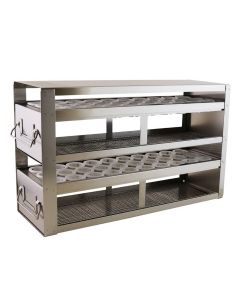 RPI Freezer Drawer Rack For 50 mL Tubes, 60 Tube Capacity, 16 1/2 X 5 1/2 X 10 Inches