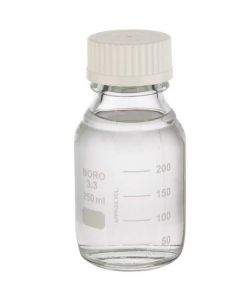 RPI Lab 45s Graduated Bottle, Glass, 70 X 144mm, 250ml Capacity, 12 Per Case