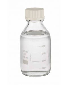 RPI Lab 45s Graduated Bottle, Glass, 87 X 186mm, 500ml Capacity, 12 Per Case