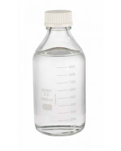 RPI Lab 45s Graduated Bottle, Glass, 101 X 233mm, 1000ml Capacity, 12 Per Case