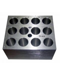 RPI Heating Block ModuLe For Digital Dry Baths, Holds 12 X 16mm Tubes, 3 1/2 X 3” X 2” High