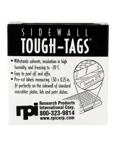 RPI Sidewall Tough Tags For Laser, Red, Fits Micro-Well Plates, 0.25 X 1.5 Inch, 3120 Per Package