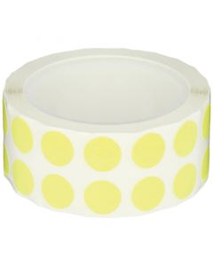 RPI Tough-Spots, 1/2 Inch Diameter For 1.5-2.0ml Tubes, Yellow, 1000 Per Package