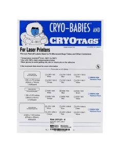 RPI Laser Sidewall Cryo-Tags 1.50 X 0.25", Blue, 3,120 Per Pack